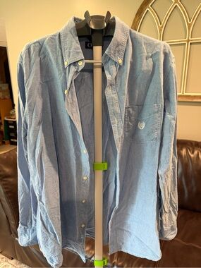 Chaps Light Blue Long-Sleeve Button-Down Shirt